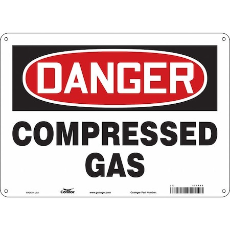 Safety Sign, 10 in Height, 14 in Width, Polyethylene, Horizontal Rectangle, English, 471P48 MPN:471P48