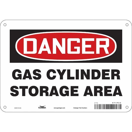 Safety Sign, 7 in Height, 10 in Width, Aluminum, Vertical Rectangle, English, 471P64 MPN:471P64