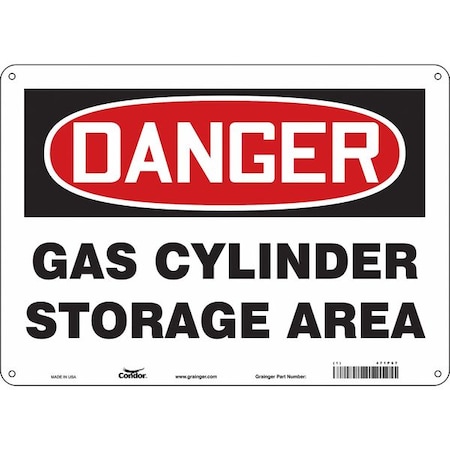 Safety Sign, 10 in Height, 14 in Width, Polyethylene, Horizontal Rectangle, English, 471P67 MPN:471P67