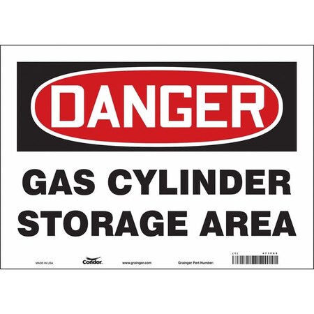 Safety Sign, 10 in Height, 14 in Width, Vinyl, Horizontal Rectangle, English, 471P69 MPN:471P69