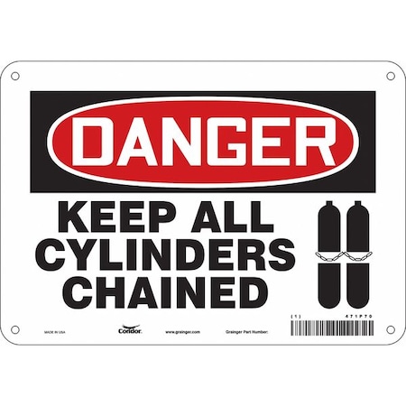 Safety Sign, 7 in Height, 10 in Width, Aluminum, Vertical Rectangle, English, 471P70 MPN:471P70