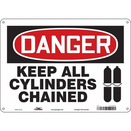 Safety Sign, 10 in Height, 14 in Width, Aluminum, Horizontal Rectangle, English, 471P71 MPN:471P71
