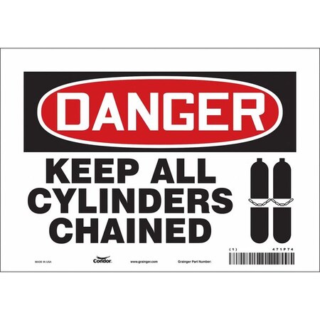 Safety Sign, 7 in Height, 10 in Width, Vinyl, Vertical Rectangle, English, 471P74 MPN:471P74