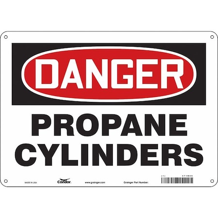 Safety Sign, 10 in Height, 14 in Width, Aluminum, Horizontal Rectangle, English, 471R09 MPN:471R09