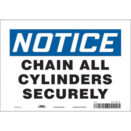 Safety Sign, 7 in Height, 10 in Width, Vinyl, Vertical Rectangle, English, 471R19 MPN:471R19