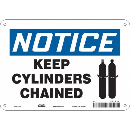 Safety Sign, 7 in Height, 10 in Width, Aluminum, Vertical Rectangle, English, 471R27 MPN:471R27