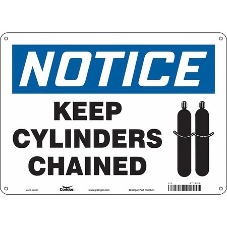 Safety Sign, 10 in Height, 14 in Width, Aluminum, Horizontal Rectangle, English, 471R28 MPN:471R28