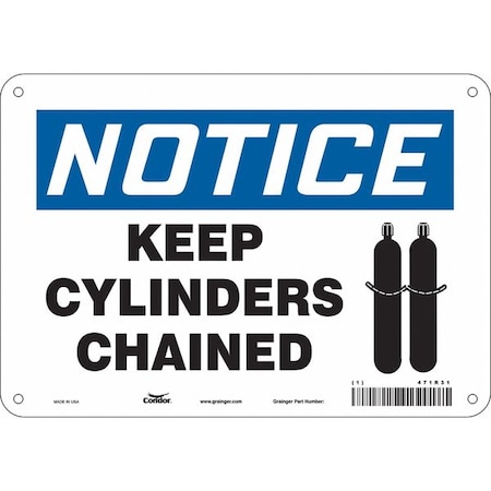Safety Sign, 7 in Height, 10 in Width, Polyethylene, Vertical Rectangle, English, 471R31 MPN:471R31