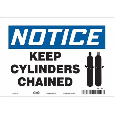 Safety Sign, 7 in Height, 10 in Width, Vinyl, Vertical Rectangle, English, 471R33 MPN:471R33