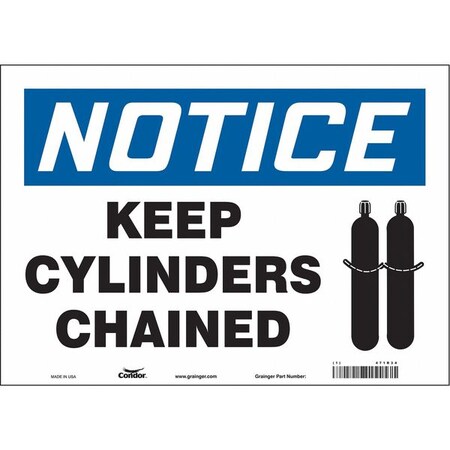 Safety Sign, 10 in Height, 14 in Width, Vinyl, Horizontal Rectangle, English, 471R34 MPN:471R34