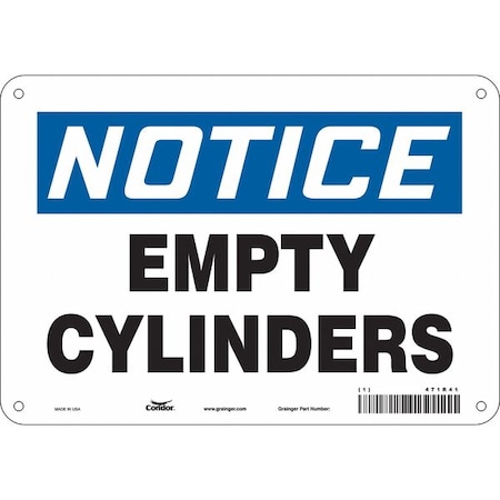 Safety Sign, 7 in Height, 10 in Width, Aluminum, Vertical Rectangle, English, 471R41 MPN:471R41