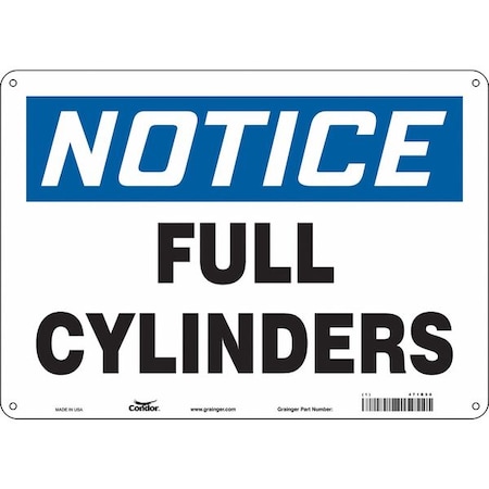 Safety Sign, 10 in Height, 14 in Width, Polyethylene, Horizontal Rectangle, English, 471R50 MPN:471R50