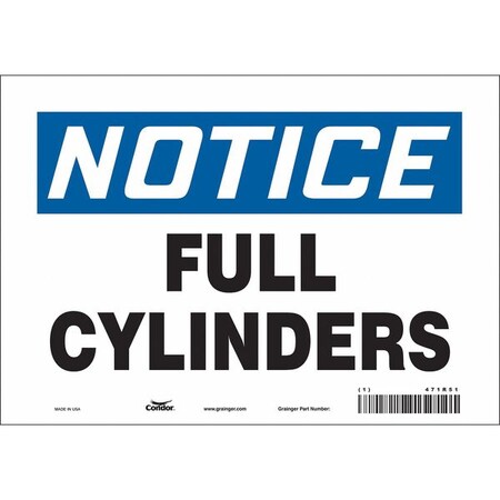 Safety Sign, 7 in Height, 10 in Width, Vinyl, Vertical Rectangle, English, 471R51 MPN:471R51
