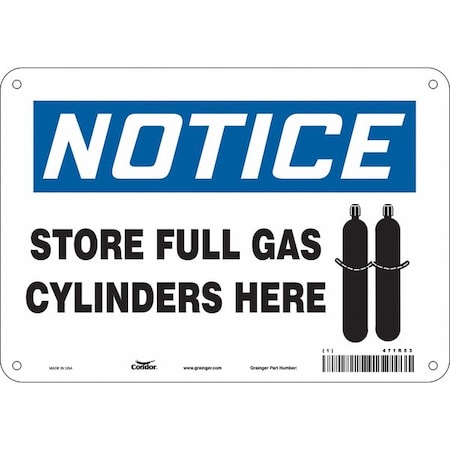 Safety Sign, 7 in Height, 10 in Width, Aluminum, Vertical Rectangle, English, 471R53 MPN:471R53