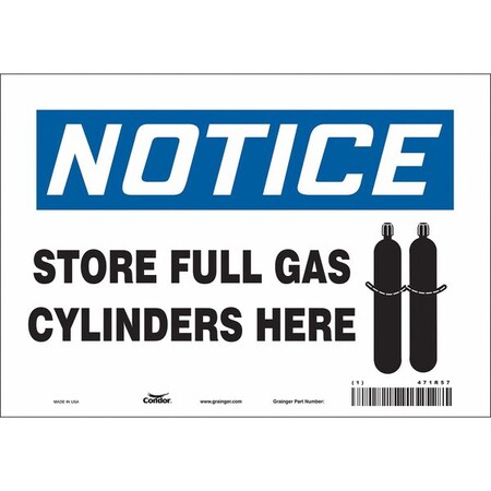 Safety Sign, 7 in Height, 10 in Width, Vinyl, Vertical Rectangle, English, 471R57 MPN:471R57