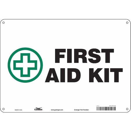 First Aid Kit, 14 in W x 10 in H, Horizontal Rectangle, Aluminum, 471T15 MPN:471T15