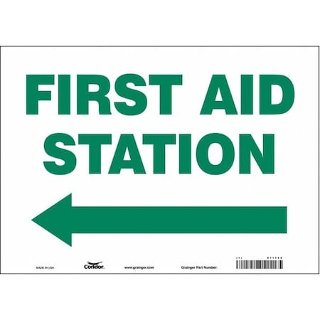 First Aid Station, 14 in W x 10 in H, Horizontal Rectangle, Vinyl, 471T42 MPN:471T42