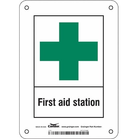 First Aid Station, Aluminum, 7 in x 5 in, Mounting Holes MPN:471T56