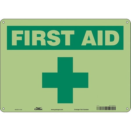 First Aid, 14 in W x 10 in H, Horizontal Rectangle, Polyethylene, 471U53 MPN:471U53