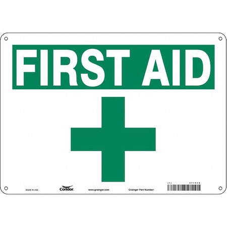 First Aid, 14 in W x 10 in H, Horizontal Rectangle, Polyethylene, 471V16 MPN:471V16