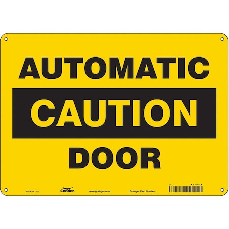 Automatic Caution Door, 14 in W x 10 in H, Horizontal Rectangle, Aluminum, 471V85 MPN:471V85
