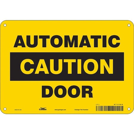 Automatic Caution Door, 10 in W x 7 in H, Vertical Rectangle, Polyethylene, 471V86 MPN:471V86
