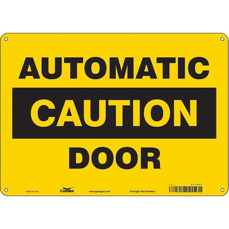 Automatic Caution Door, 14 in W x 10 in H, Horizontal Rectangle, Polyethylene, 471V87 MPN:471V87