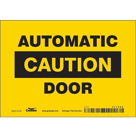 Automatic Caution Door, 7 in W x 5 in H, Horizontal Rectangle, Vinyl, 471V88 MPN:471V88