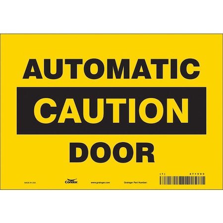 Automatic Caution Door, 10 in W x 7 in H, Vertical Rectangle, Vinyl, 471V90 MPN:471V90