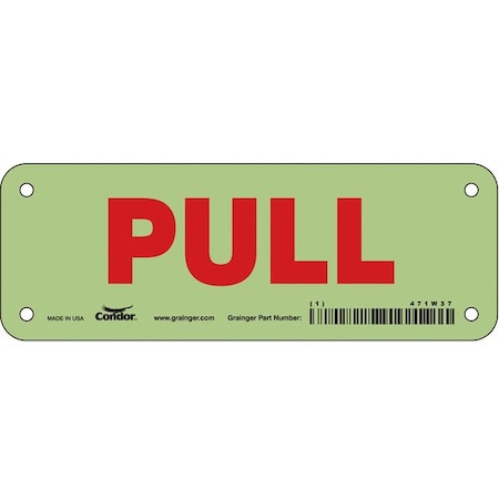 Pull, 7 in W x 2 1/2 in H, Horizontal Rectangle, Polyethylene, 471W37 MPN:471W37