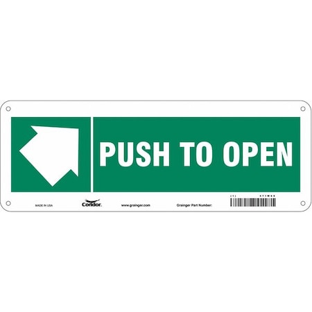 Push To Open, 14 in W x 5 in H, Vertical Rectangle, Aluminum, 471W65 MPN:471W65