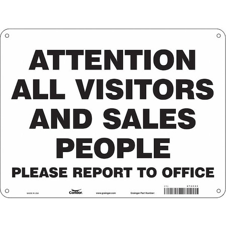 Safety Sign, 18 in H, 24 in W, Polyethylene, Horizontal Rectangle, English, 472C25 MPN:472C25