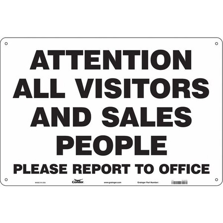 Safety Sign, 24 in H, 36 in W, Polyethylene, Horizontal Rectangle, English, 472C26 MPN:472C26