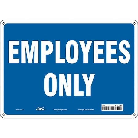 Safety Sign, 10 in Height, 14 in Width, Polyethylene, Horizontal Rectangle, English, 472C37 MPN:472C37