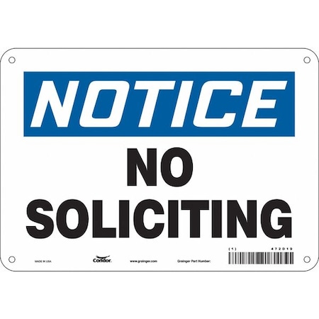 Safety Sign, 7 in Height, 10 in Width, Aluminum, Vertical Rectangle, English, 472D19 MPN:472D19