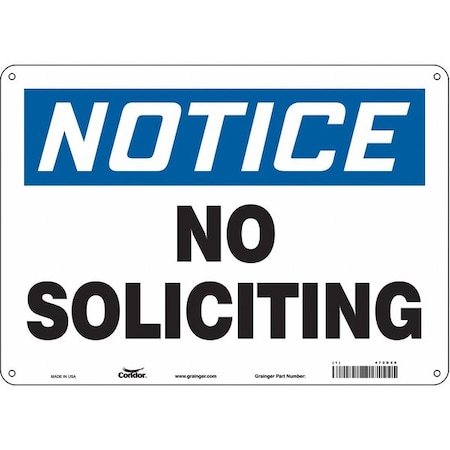 Safety Sign, 10 in Height, 14 in Width, Aluminum, Horizontal Rectangle, English, 472D20 MPN:472D20