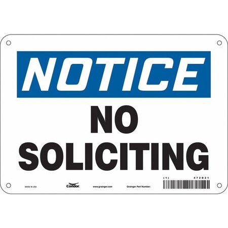 Safety Sign, 7 in Height, 10 in Width, Polyethylene, Vertical Rectangle, English, 472D21 MPN:472D21