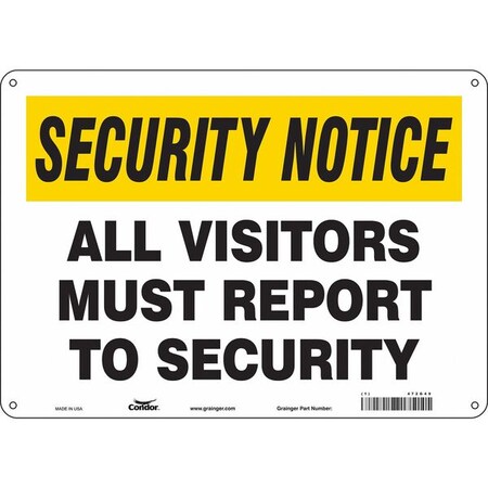 Safety Sign, 10 in Height, 14 in Width, Polyethylene, Horizontal Rectangle, English, 472G49 MPN:472G49