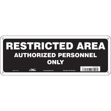 Safety Sign, 5 in H, 14 in W, Polyethylene, Vertical Rectangle, English, 472G97 MPN:472G97