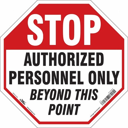 Safety Sign, 24 in H, 24 in W, Vinyl, Octagon, English, 472H02 MPN:472H02