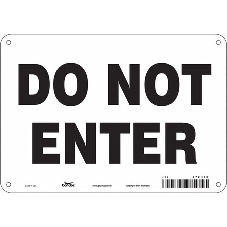 Safety Sign, 7 in Height, 10 in Width, Polyethylene, Vertical Rectangle, English, 472H33 MPN:472H33