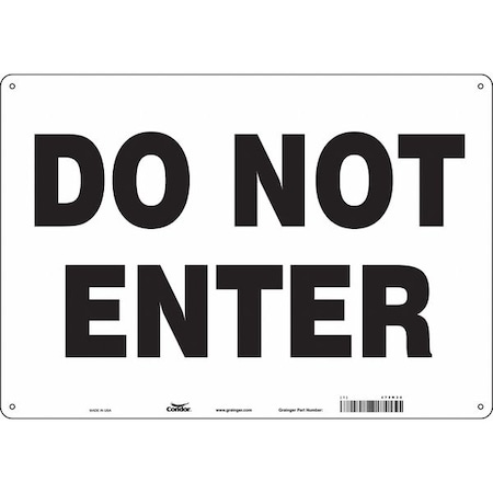 Safety Sign, 10 in Height, 14 in Width, Polyethylene, Horizontal Rectangle, English, 472H34 MPN:472H34