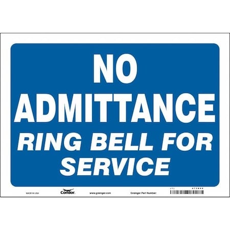 Safety Sign, 10 in Height, 14 in Width, Vinyl, Horizontal Rectangle, English, 472H88 MPN:472H88