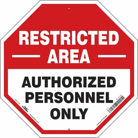 Safety Sign, 24 in H, 24 in W, Polyethylene, Octagon, English, 472J29 MPN:472J29