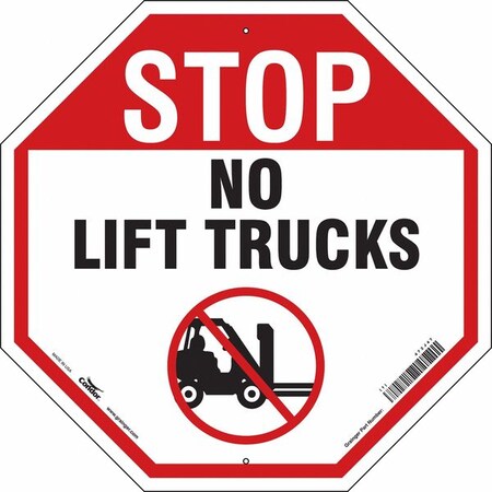 Safety Sign, 24 in H, 24 in W, Polyethylene, Octagon, English, 472J47 MPN:472J47