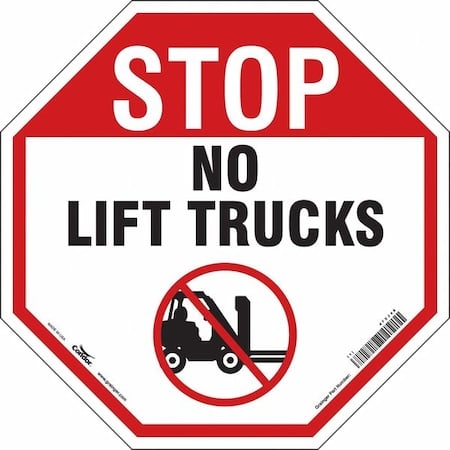 Safety Sign, 24 in H, 24 in W, Vinyl, Octagon, English, 472J48 MPN:472J48