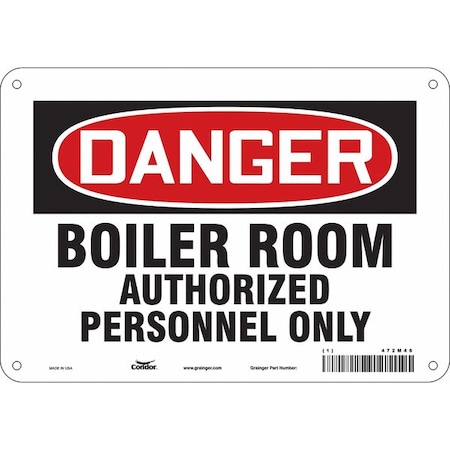 Safety Sign, 7 in Height, 10 in Width, Polyethylene, Vertical Rectangle, English, 472M46 MPN:472M46