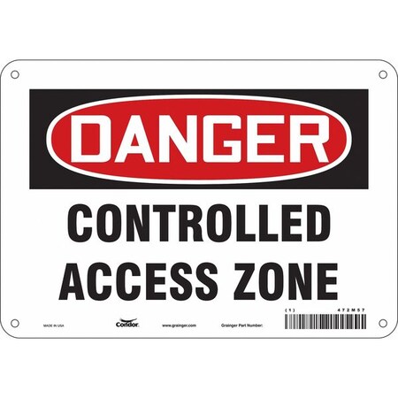 Safety Sign, 7 in Height, 10 in Width, Aluminum, Vertical Rectangle, English, 472M57 MPN:472M57
