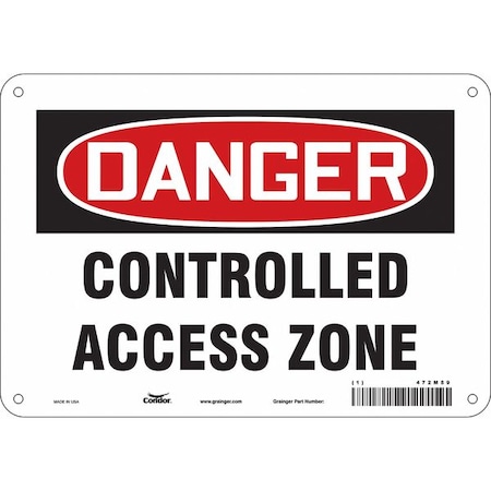 Safety Sign, 7 in Height, 10 in Width, Polyethylene, Vertical Rectangle, English, 472M59 MPN:472M59