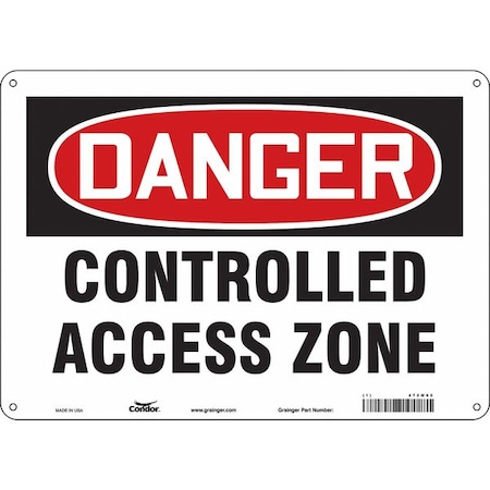Safety Sign, 10 in Height, 14 in Width, Vinyl, Horizontal Rectangle, English, 472M62 MPN:472M62